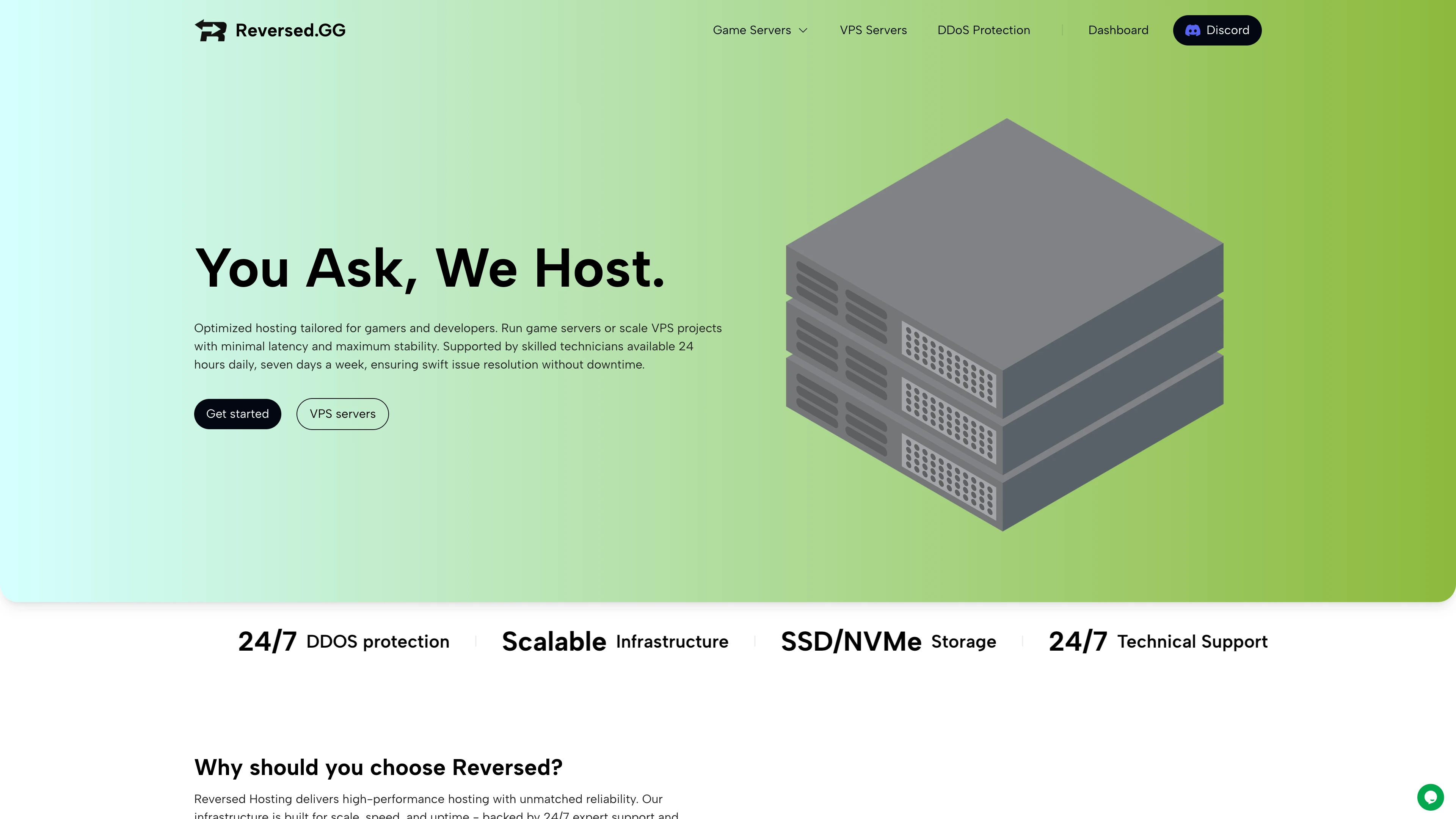 Website van Reversed hosting